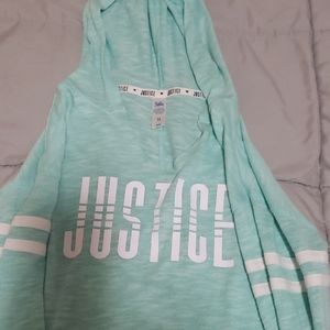 Justice girls hoodie light size 12